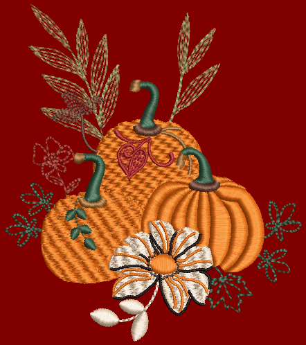 3 Pumpkins Design and applique