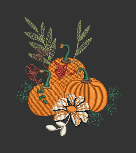 3 Pumpkins Design and applique