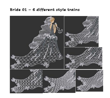 6 Train motifs included for Bride 01