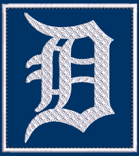 Detroit Tigers "D" Embroidery Design & appliques