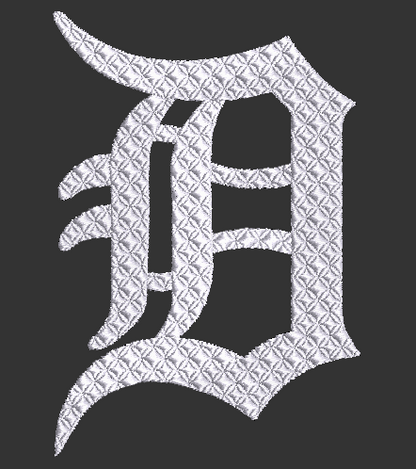 Detroit Tigers "D" Embroidery Design & appliques