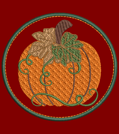 Fall/Thanksgiving Pumpkin embroidery design applique