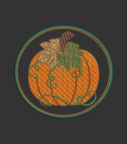 Fall/Thanksgiving Pumpkin embroidery design applique