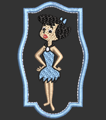 The Flintstones - Betty Rubble Embroidery Applique