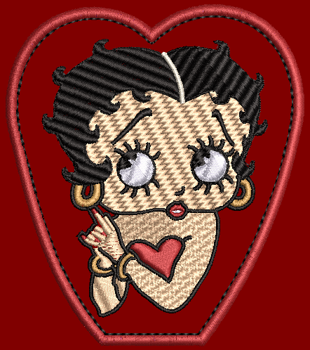 Betty Boop Embroidery Applique