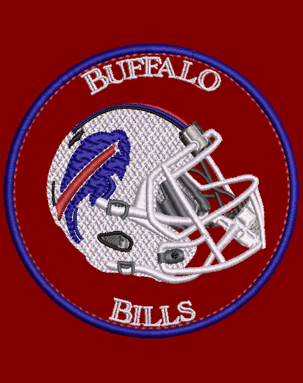 NFL Collection - 4 x 4 Helmet Applique Buffalo Bills