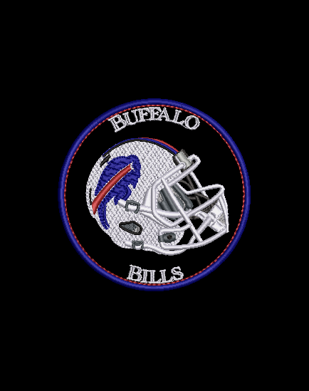 NFL Collection - 4 x 4 Helmet Applique Buffalo Bills