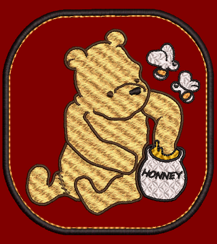 Classic Winnie the Pooh Embroidery Design Applique