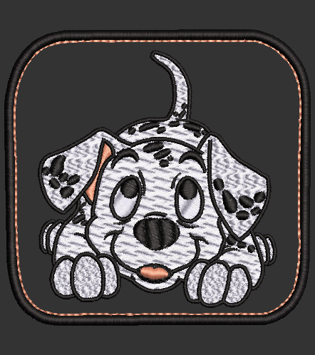 Dalmatian 01 Embroidery Applique