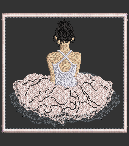 Teen ballet dancer Embroidery Applique