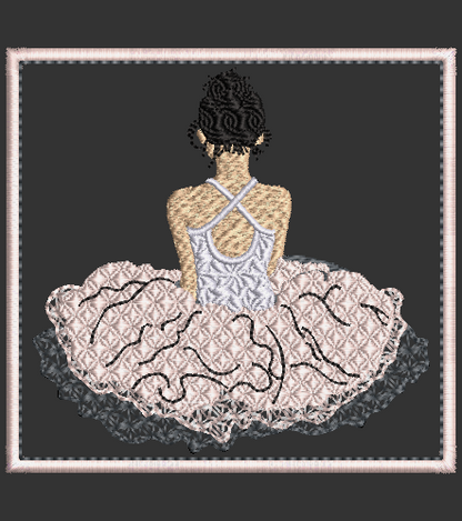 Teen ballet dancer Embroidery Applique