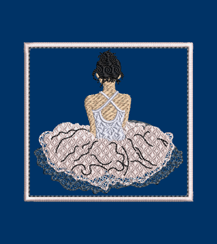 Teen ballet dancer Embroidery Applique