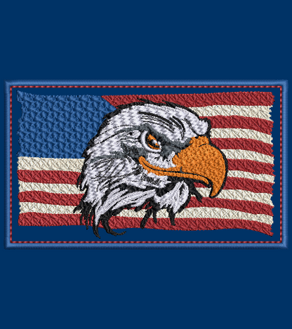 Eagle Flag 03 - Design and applique 5 x 7 Hoop