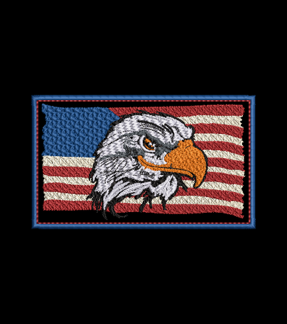 Eagle Flag 03 - Design and applique 5 x 7 Hoop