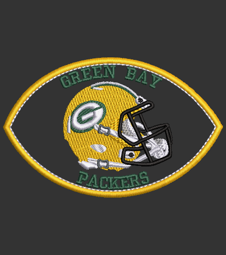 Green Bay Packers Football embroidery design Applique