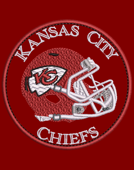 NFL Collection - 4 x 4 Helmet Applique Kansas City Chiefs