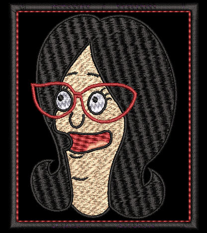 Bob's Burgers characters - Linda Belcher, embroidery design applique