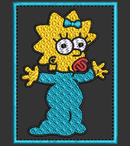 The Simpsons Family - Embroidery Designs - Maggie applique - NOT included with Bart design and applique. 