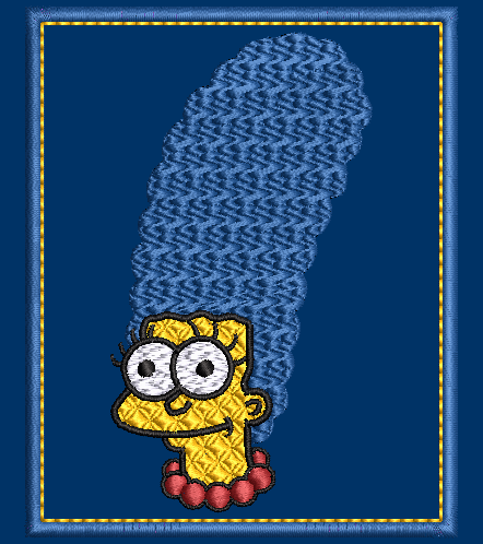 The Simpsons Family - Embroidery Designs - Marge applique - NOT included with Bart design and applique. 