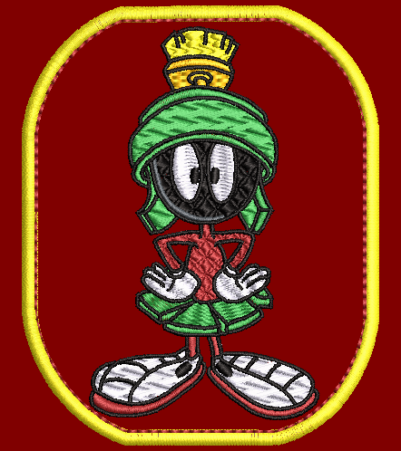 Iconic Looney Tunes Character Design and applique included - Marvin Martian