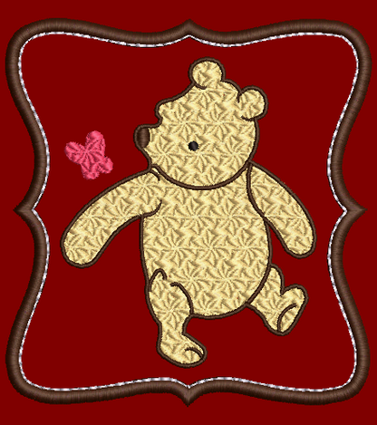 Classic Winnie the Pooh Embroidery applique