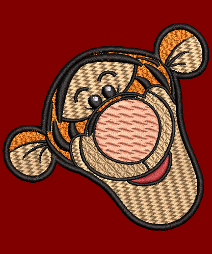 AA Milnes Classic Tigger Face - Design and Appliques 3 Designs total