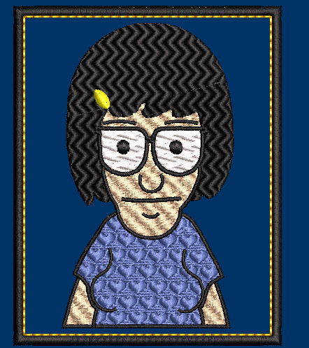 Bobs Burgers, Tina Belcher - embroidery applique file