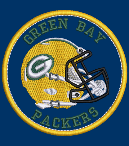 Green Bay Packers Round Embroidery design Applique