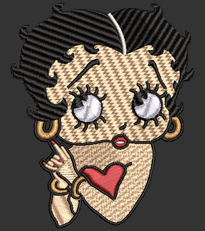 Betty Boop Embroidery Design