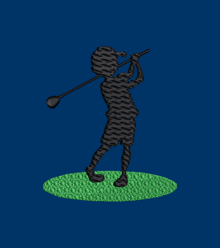 Boy Golfer Embroidery Design