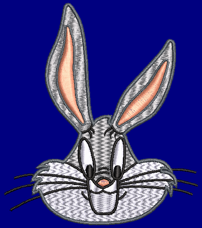 4 x 4 Embroidery Design of Bugs Bunny