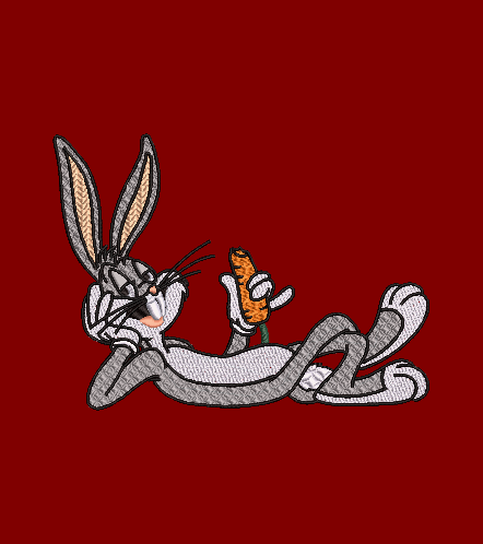 5 x 7 Embroidery Design of Bugs Bunny