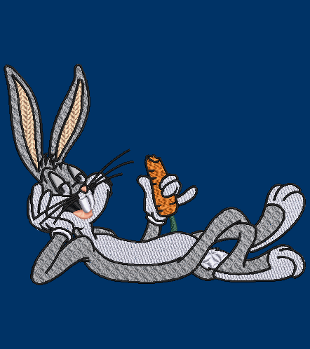 5 x 7 Embroidery Design of Bugs Bunny