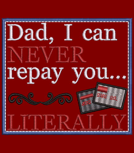 Cannot Repay You - Design and Applique