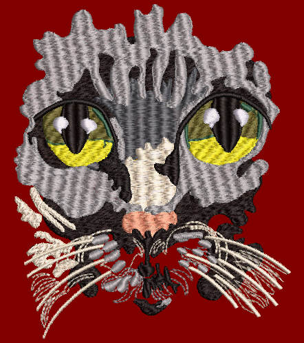 Cat 04 Embroidery Design