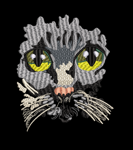 Cat 04 Embroidery Design