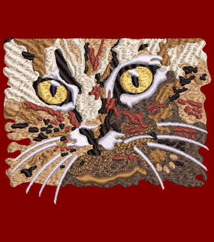 Cat 06 Embroidery Design