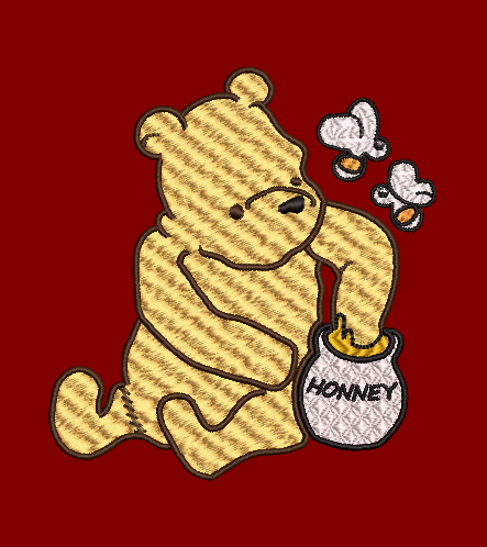 Classic Winnie the Pooh Embroidery Design