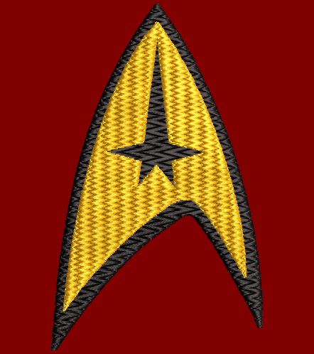 Star Trek Communicator Pin Embroidery design & 2 appliques included