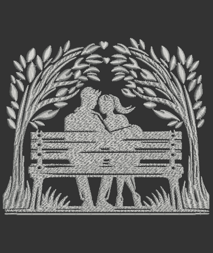 Couple on Bench (only 1 Trim - both sizes!)