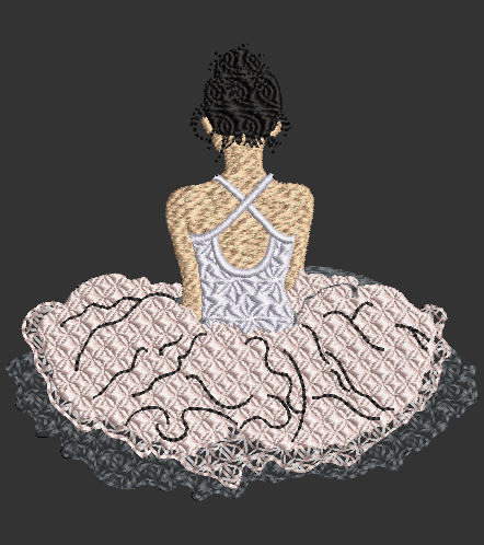 Teen ballet dancer Embroidery Design