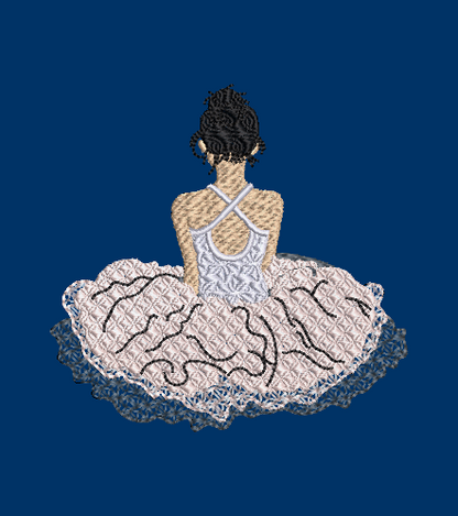 Teen ballet dancer Embroidery Design