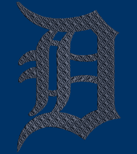 Detroit Tigers "D" Embroidery Design & appliques