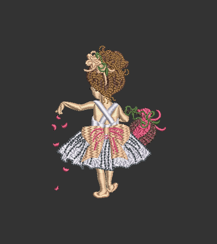 Bridal Embroidery designs, little flower girl - perfect bridal gift