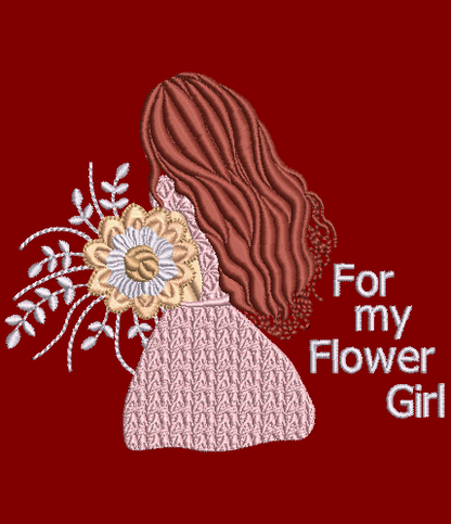 Bridal Collection - Tween Flower Girl with "For my Flower Girl" Embroidery Design