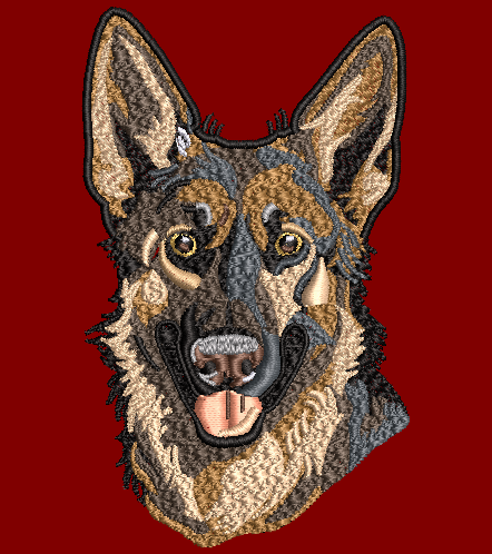 German Shepherd Embroidery Design - Gorgeous