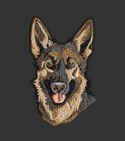 German Shepherd Embroidery Design