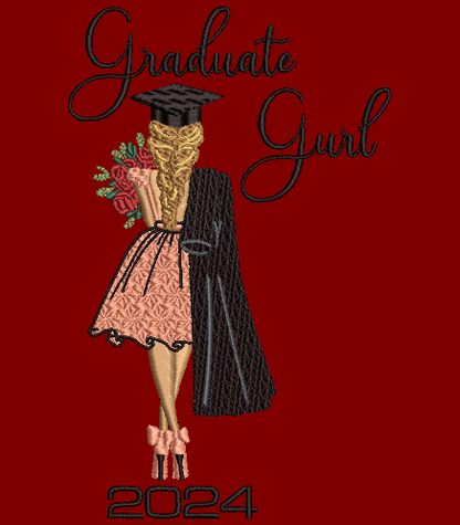 Graduate Gurl with & w/o text (2 designs included in your instant download)