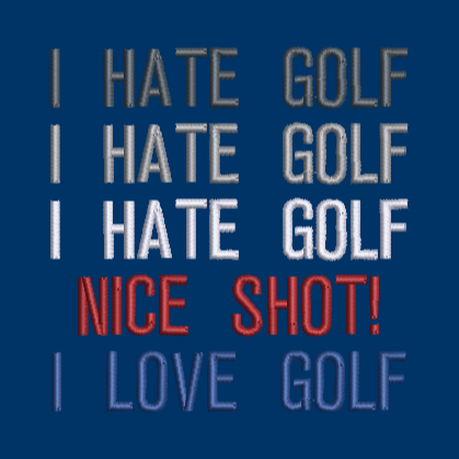 I Hate Golf! Design & Applique