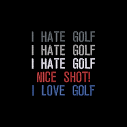 I Hate Golf! Design & Applique